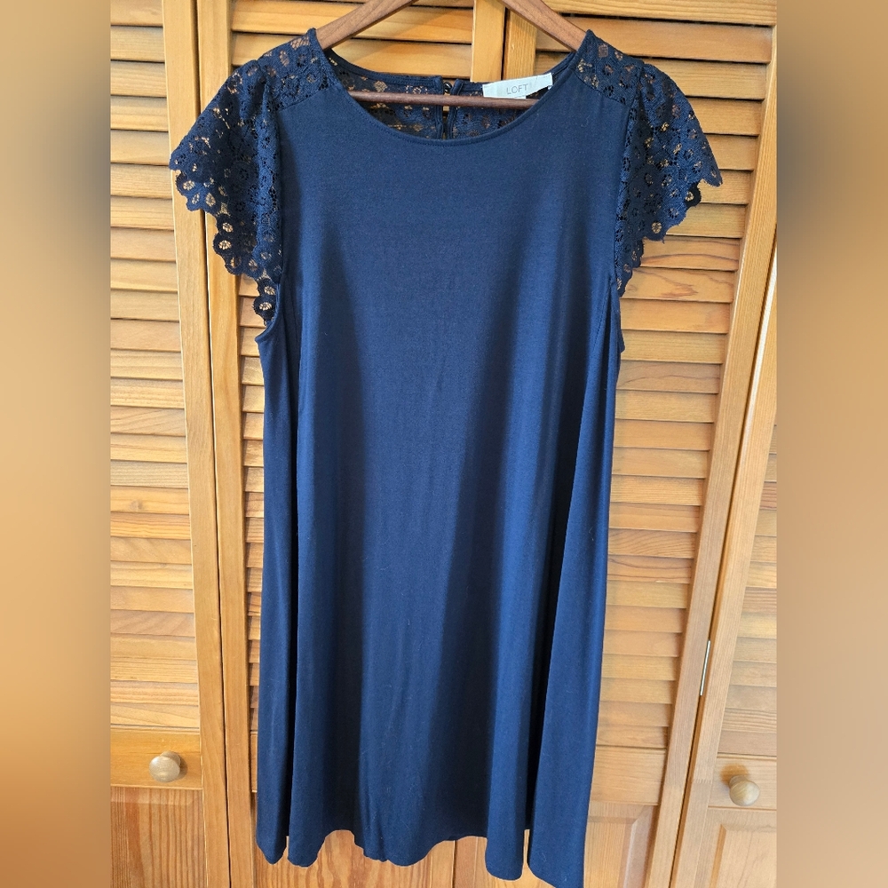 LOFT Midnight Blue Lace Dress